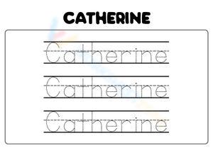 Name Tracing: Catherine Worksheet