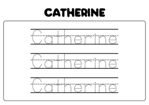 Name Tracing: Catherine Worksheet