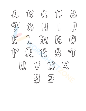 Printable Bubble Letters A-Z