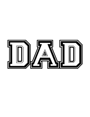 Printable Bubble Letter DAD Worksheet | Grade K-1