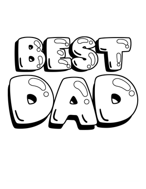 Best Dad Bubble Letters | Essential Father's Day Printable