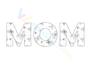 MOM bubble letter