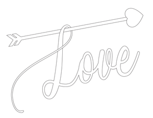 LOVE Cursive Bubble Letter | Printable Handwriting