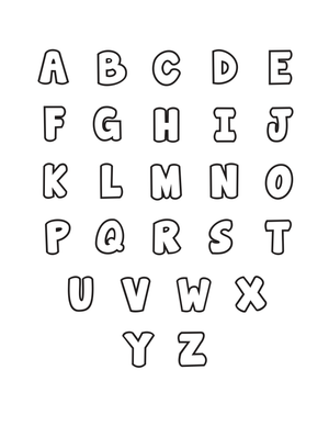 A-Z Bubble Letters Printable Worksheet | Grade K Ready