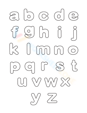 A-Z lowercase bubble letters