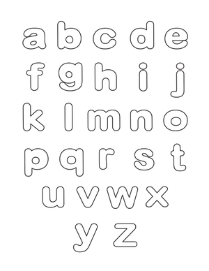 Lowercase Bubble Letters A-Z | Essential Kindergarten ELA