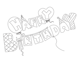 Happy Birthday Bubble Letters | Essential Printable