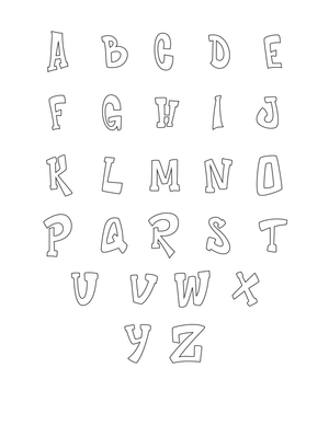 Printable Graffiti Bubble Letters Alphabet | Kindergarten