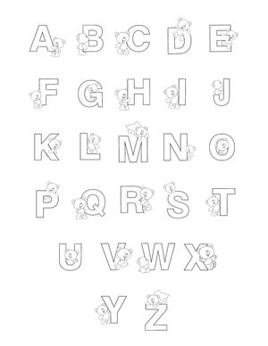 Teddy Bubble Letters Printable | Kindergarten ELA