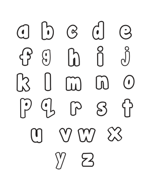 Printable A-Z Bubble Letters | Kindergarten Alphabet