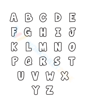 A-Z Alphabet Chart Worksheet for Early Learning