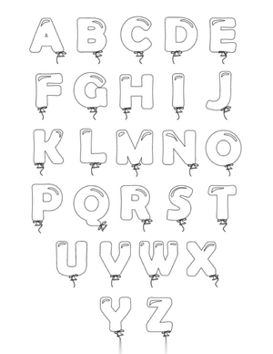 Balloon Bubble Letters Worksheet for Creative Learning