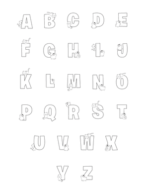 Printable Pet Bubble Letters | Grade K ELA