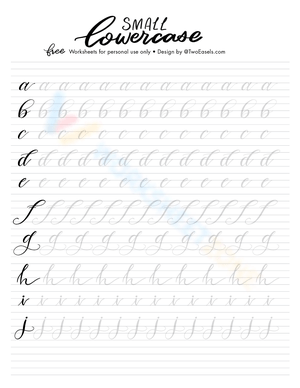 Small Lowercase Writing Practice 