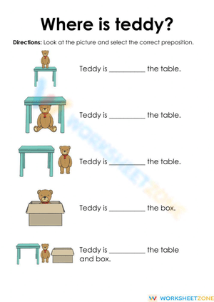 Prepositions of Where