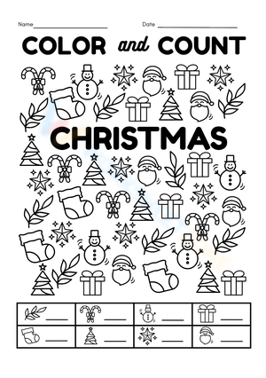 Black & White Fun Math Coloring Worksheet