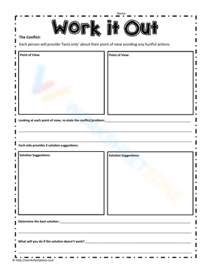 Problem Solving: Work It Out Worksheet