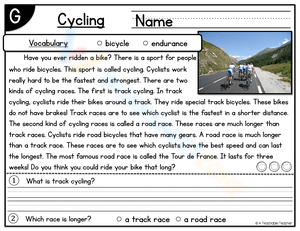 Exploring Cycling Worksheet