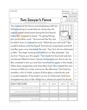 Tom Sawyer's Fence: Exploring Character Traits