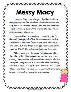 Messy Macy: Learning About Responsibility