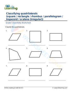 Classifying Quadrilaterals: Geometry Basics