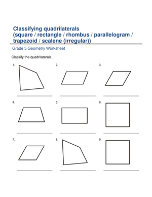 Allocate Quadrilaterals: Sorting Geometric Shapes
