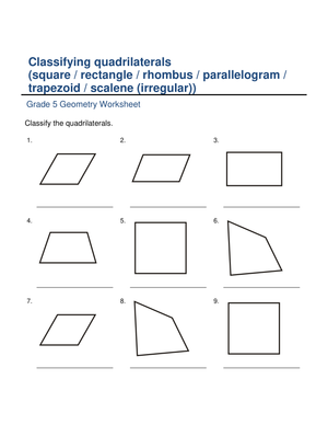 Organize Quadrilaterals: Geometric Arrangement