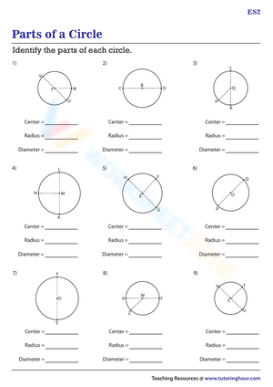 Naming Circle Parts: Geometry Basics