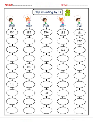 Number 1 Skip Counting Worksheet