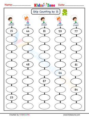 Skip Counting with Number 1 Worksheet