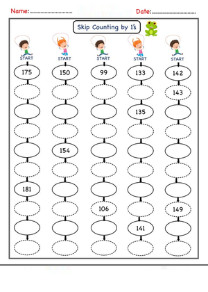 Counting by 1s Worksheet