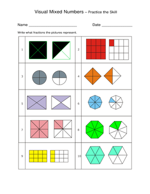 Practice Visual Mixed Numbers Skill