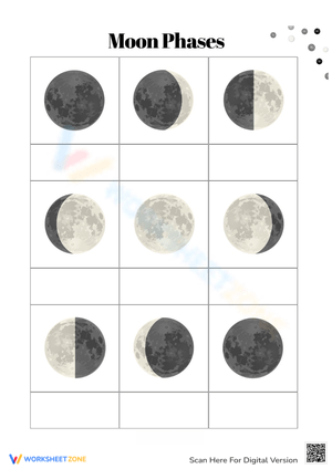 Moon Phases Visual Worksheet