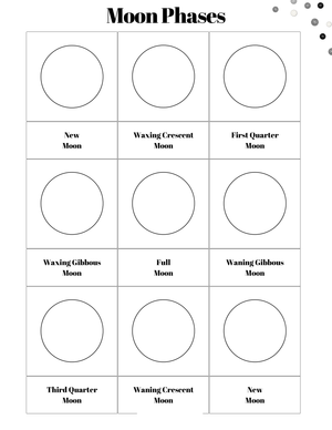 Drawing Moon Phases Worksheet