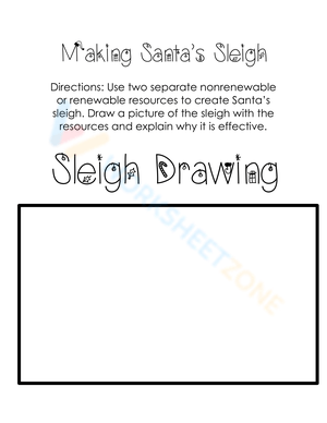 Making Santa's Sleigh Worksheet