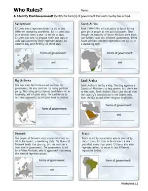 Who Rules iCivics: Exploring Government Systems