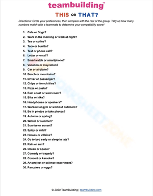 This or That: A Fun Decision-Making Game