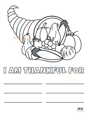 I am Thankful For... Gratitude Worksheet