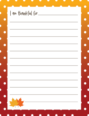 Expressing Gratitude: 'I Am Thankful For'