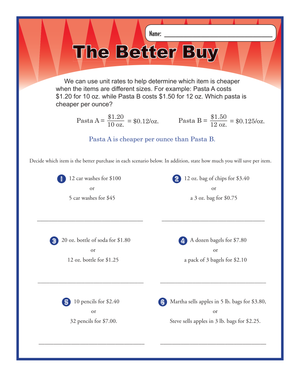 Find the Better Buy with Unit Cost