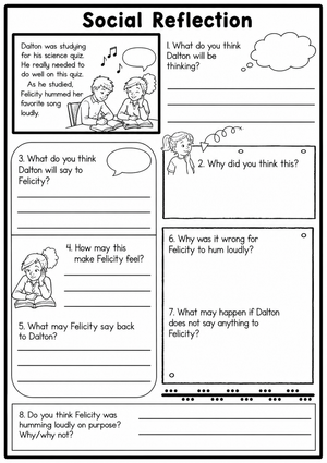Social Reflection Worksheet | Grade 9 Printable