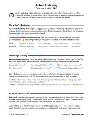 Enhancing Active Listening Skills