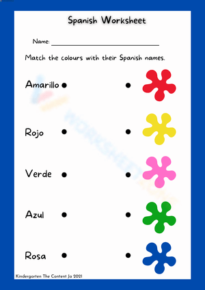 Learn Spanish Colors with this Worksheet