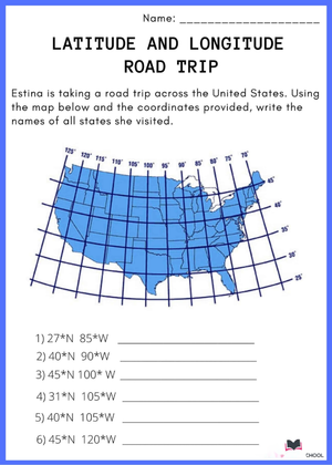 Latitude and Longitude Road Trip | Grade 5 Essential