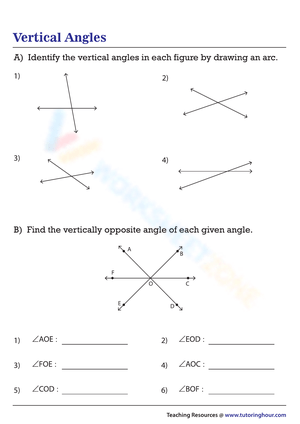 Identify Vertical Pairs with this Worksheet