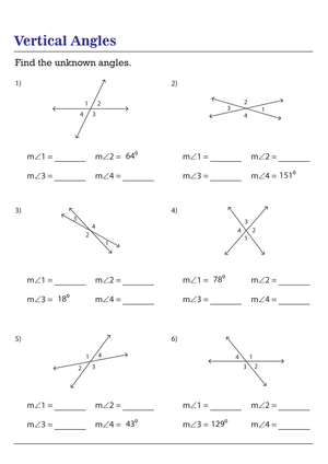 Find the Unknown Angles with this Worksheet