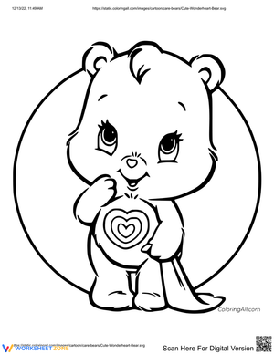 Wonderheart Bear Coloring Page | Essential Grade K-2