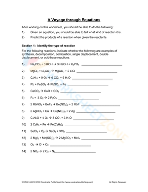 Voyage Through Equations with this Worksheet