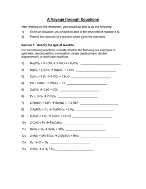 Voyage Through Equations with this Worksheet