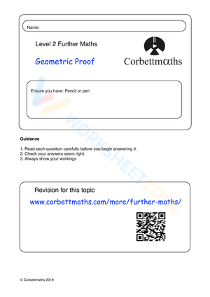 Enhance Geometry Skills with Geometric Proof Worksheet